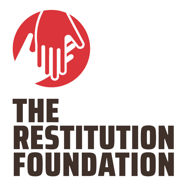 The Restitution Foundation Logo, two hands helping each other